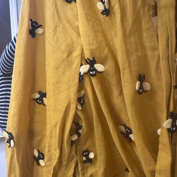 ANTHROPOLOGIE. Maeve Mustard Floral Embellished Blouse size 14 - Picture 10 of 14